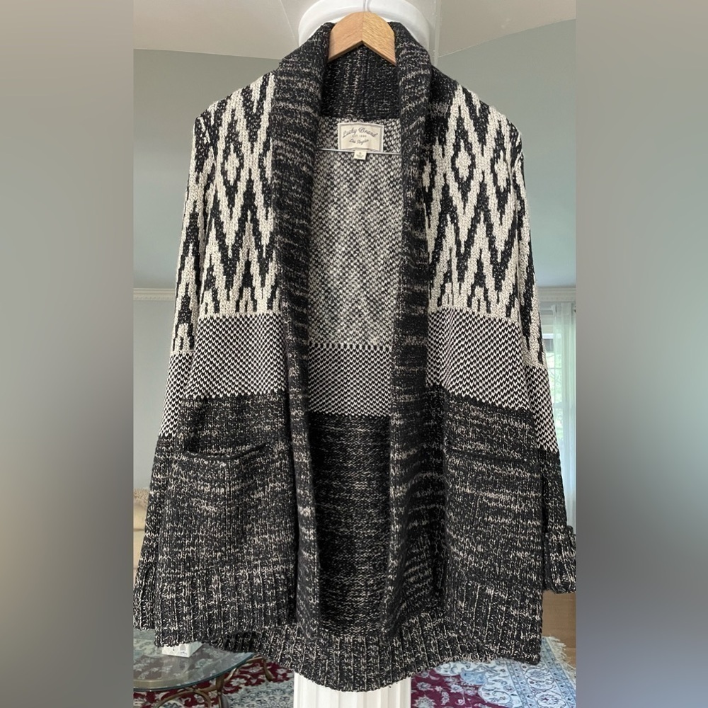 Lucky Brand women’s open front western long Cardigan / sweater size small